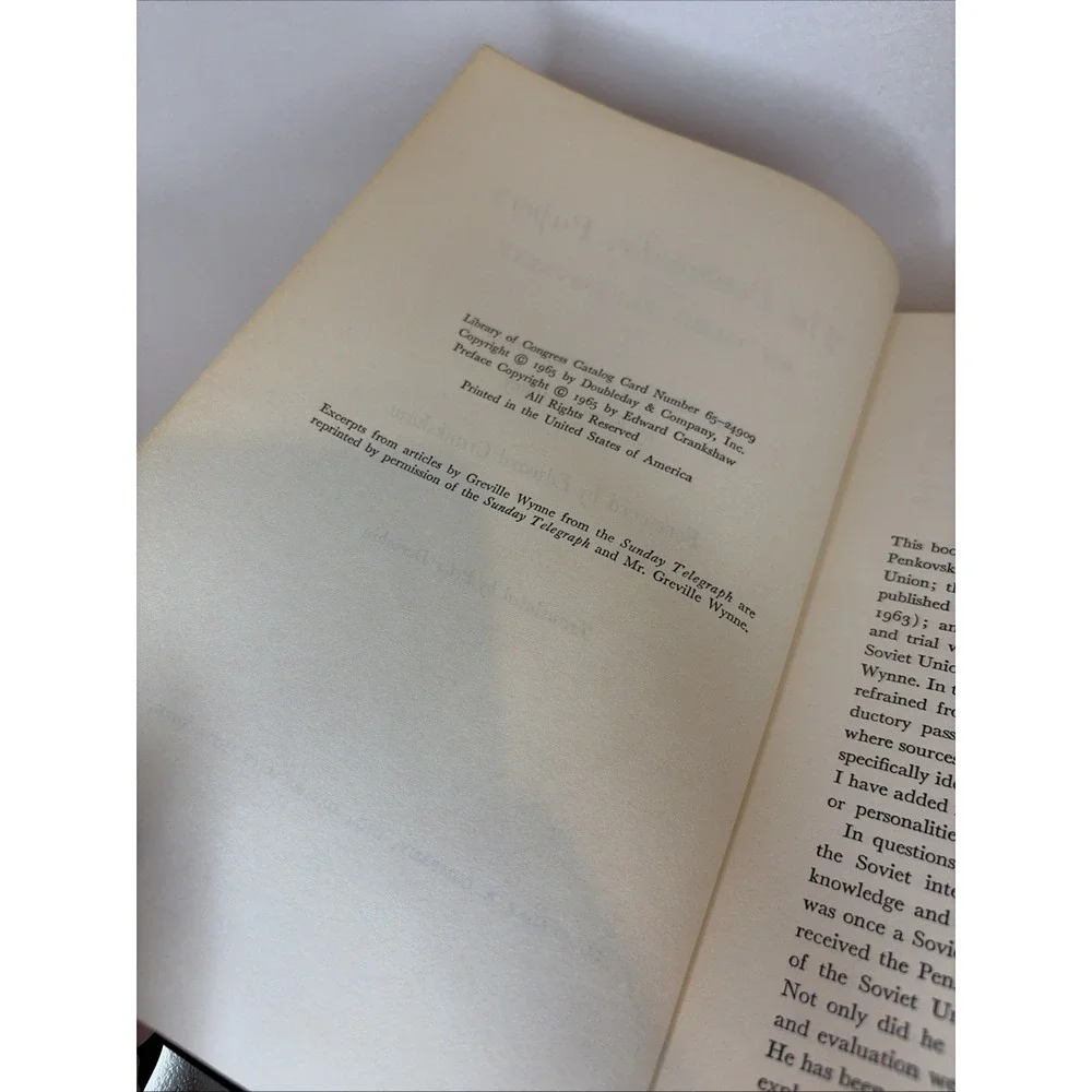 The Penkovskiy Papers by Oleg Penkovskiy (Penkovsky)  1965 HC Soviet Military
